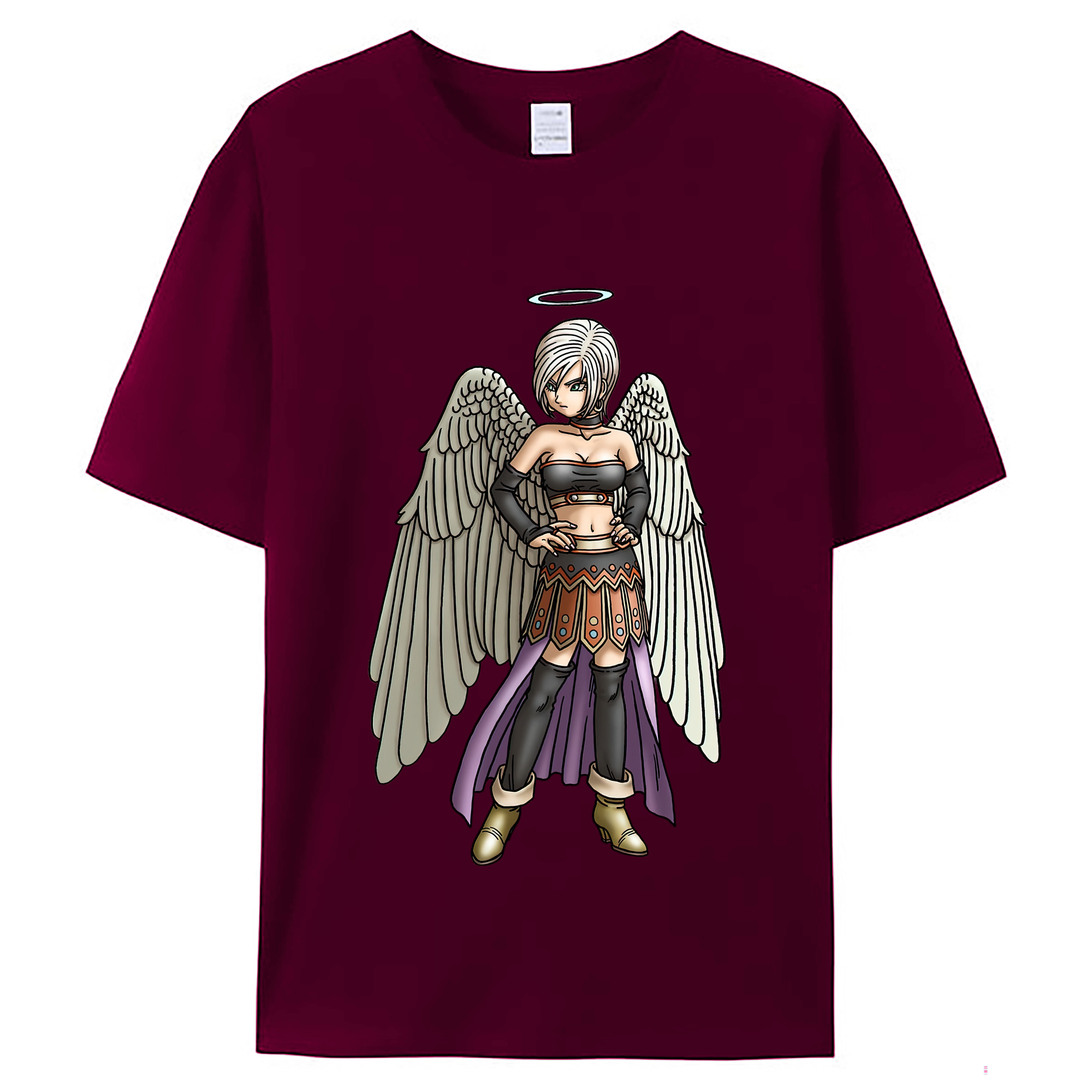 （画像用） ドラゴンクエスト Doragon Kuesuto Dragon Quest レディースカジュアルプリントTシャツ（綿100％）